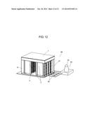 COOLING DEVICE FOR COOLING RACK-TYPE SERVER, AND DATA CENTER PROVIDED WITH     SAME diagram and image