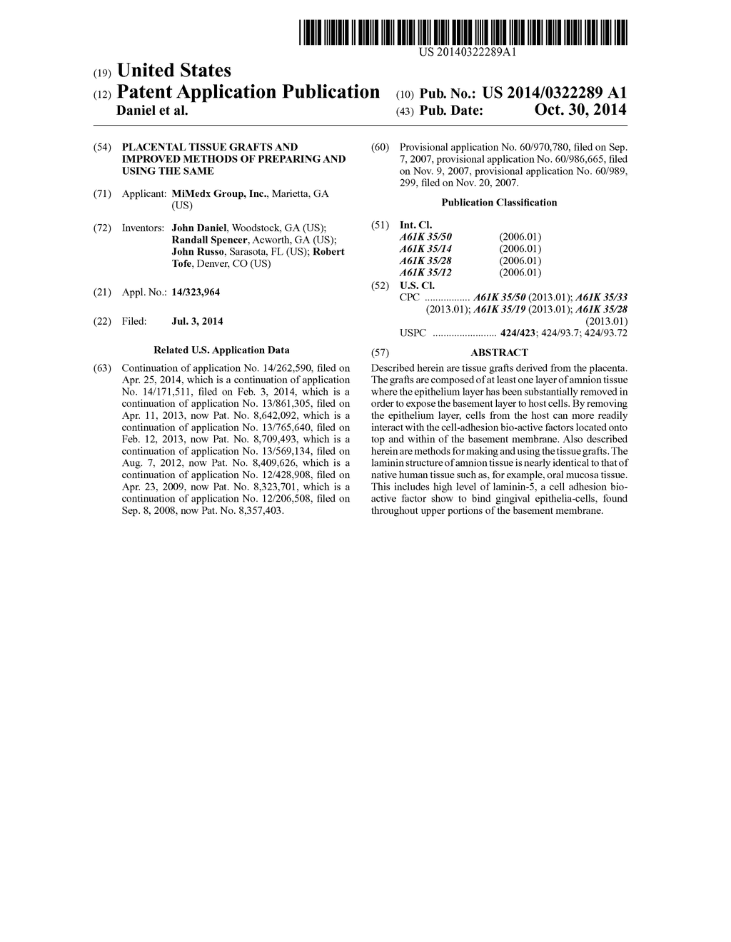 PLACENTAL TISSUE GRAFTS AND IMPROVED METHODS OF PREPARING AND USING THE     SAME - diagram, schematic, and image 01