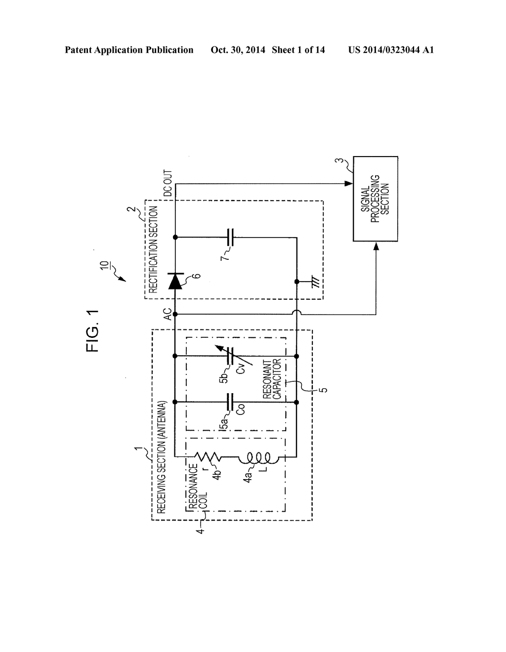 CONTACTLESS RECEIVER, RESONANT CIRCUIT, AND VARIABLE CAPACITANCE ELEMENT - diagram, schematic, and image 02