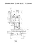 CNC MACHINE TOOL WITH A SINGLE-SPINDLE AND TWO SETS OF CUTTING TOOL     CHANGERS diagram and image