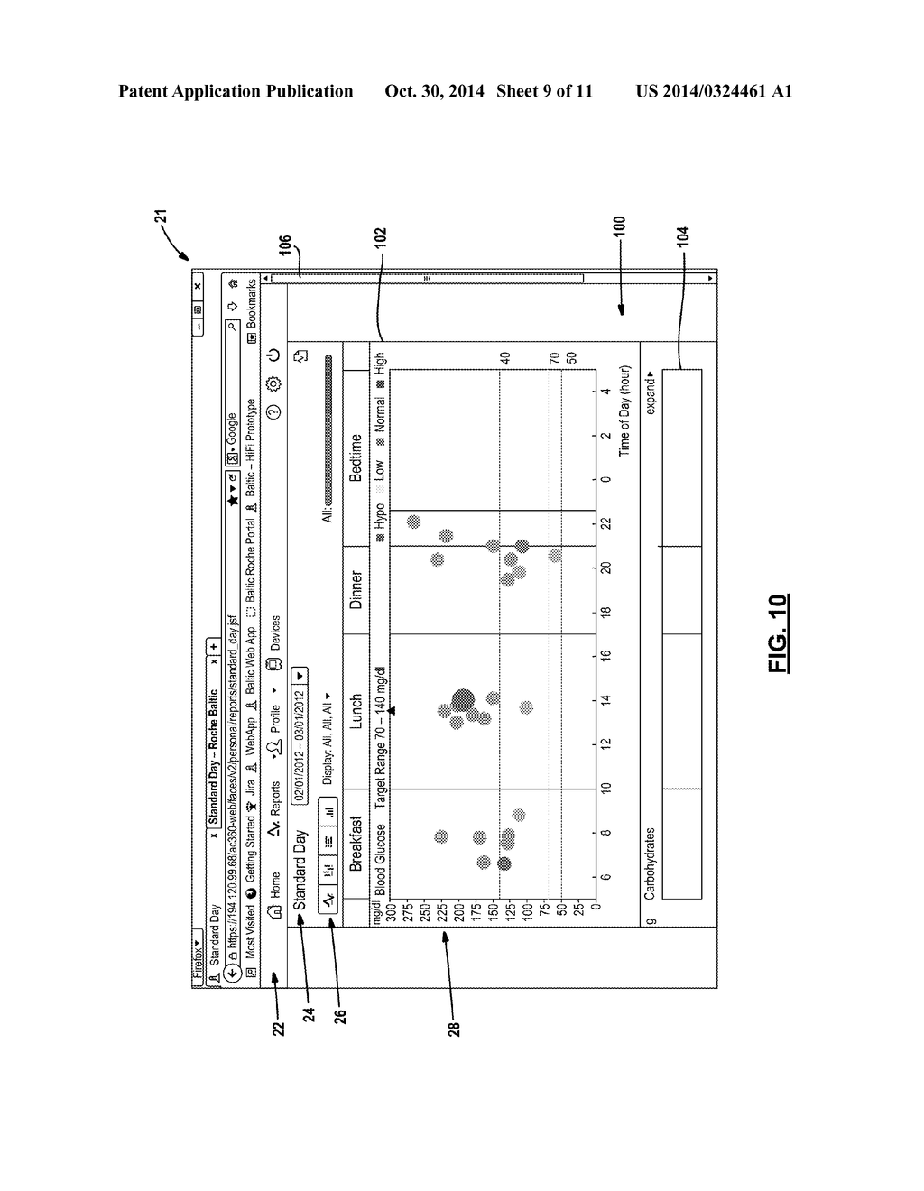 DIABETES MANAGEMENT SYSTEM WITH CONTEXTUAL DRILL DOWN REPORTS - diagram, schematic, and image 10