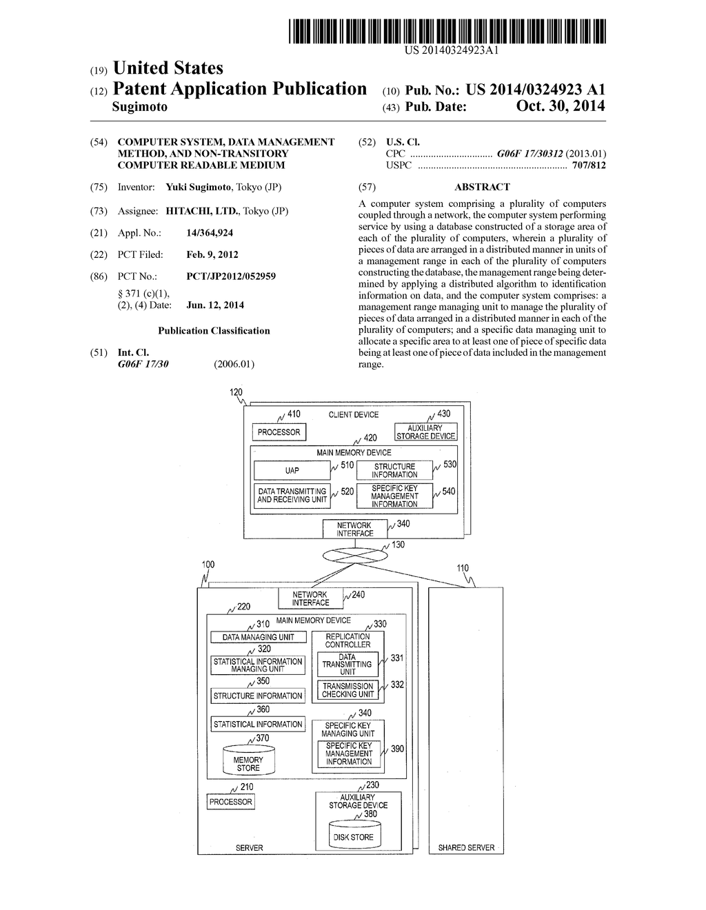 COMPUTER SYSTEM, DATA MANAGEMENT METHOD, AND NON-TRANSITORY COMPUTER     READABLE MEDIUM - diagram, schematic, and image 01