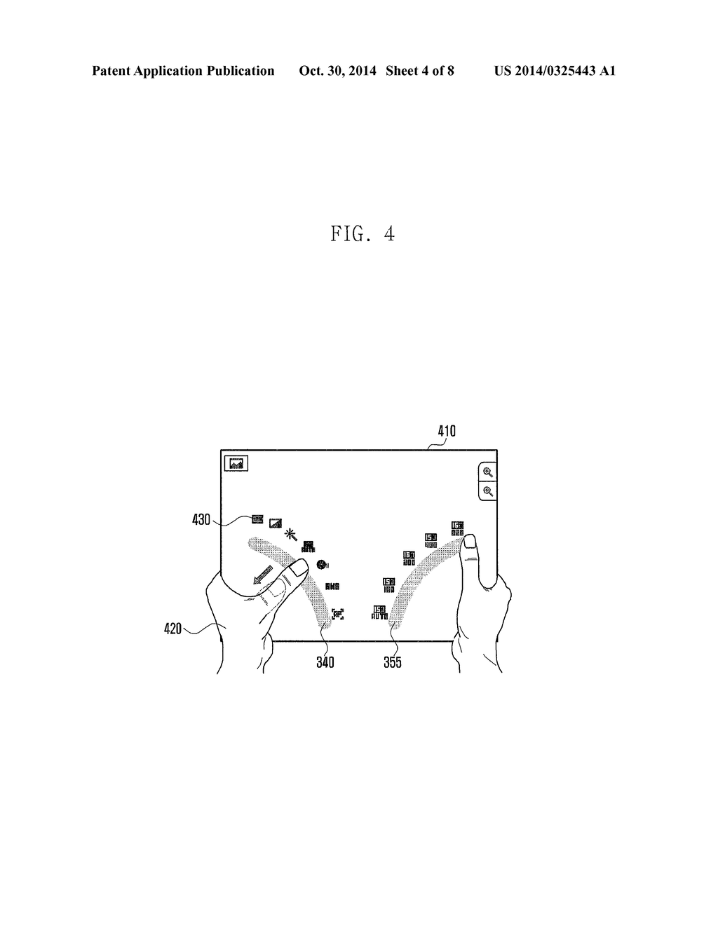 METHOD AND APPARATUS FOR OPERATING MENU IN ELECTRONIC DEVICE INCLUDING     TOUCH SCREEN - diagram, schematic, and image 05