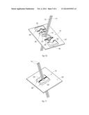 SAFETY DEVICE, METHOD FOR MANUFACTURING SAID SAFETY DEVICE AND METHOD FOR     SAFELY INSTALLING A SERVICE ELEMENT PASSING THROUGH AN APERTURE diagram and image