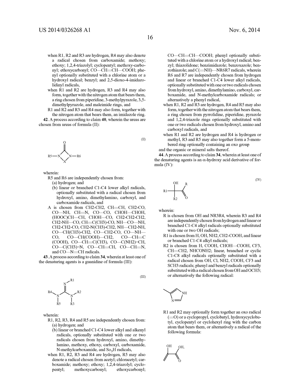 PROCESS FOR STRAIGHTENING KERATIN FIBRES WITH A HEATING MEANS AND     DENATURING AGENTS - diagram, schematic, and image 17