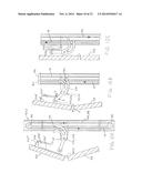 FOLDING FACADE OR FOLDING AWNING ARRANGEMENT AND ACTUATING DEVICE FOR THE     SAME diagram and image