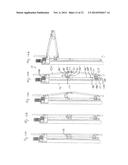 FOLDING FACADE OR FOLDING AWNING ARRANGEMENT AND ACTUATING DEVICE FOR THE     SAME diagram and image