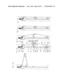 FOLDING FACADE OR FOLDING AWNING ARRANGEMENT AND ACTUATING DEVICE FOR THE     SAME diagram and image