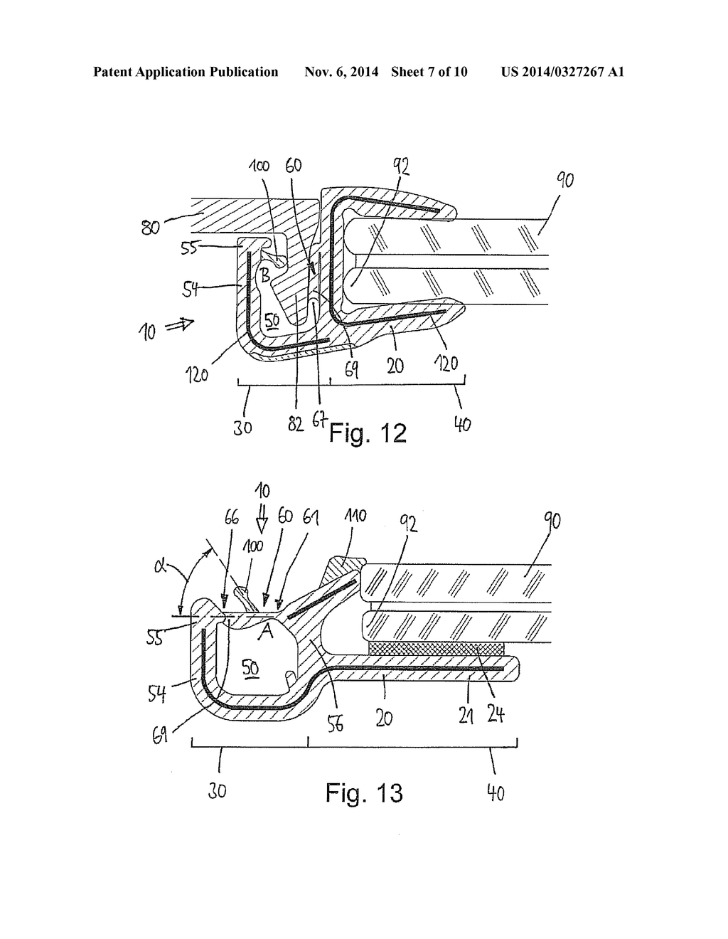 MOLDING ELEMENT FOR JOINING A PART TO A FIXED WINDOW PANE OF A VEHICLE - diagram, schematic, and image 08