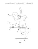 WARNING DEVICE FOR A CAR SEAT BASE diagram and image