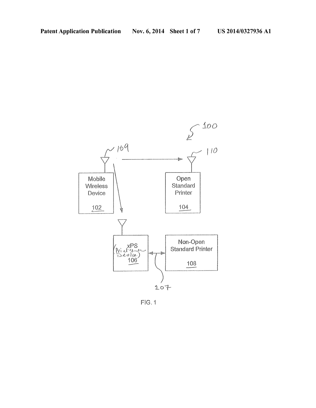 Wireless Portable Print Server Devices, Systems, and Methods - diagram, schematic, and image 02