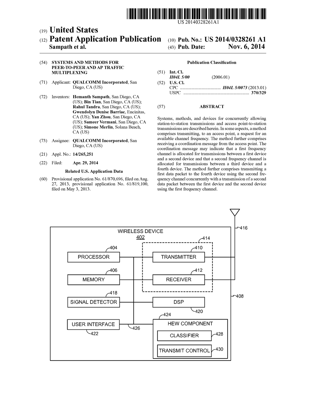 SYSTEMS AND METHODS FOR PEER-TO-PEER AND AP TRAFFIC MULTIPLEXING - diagram, schematic, and image 01