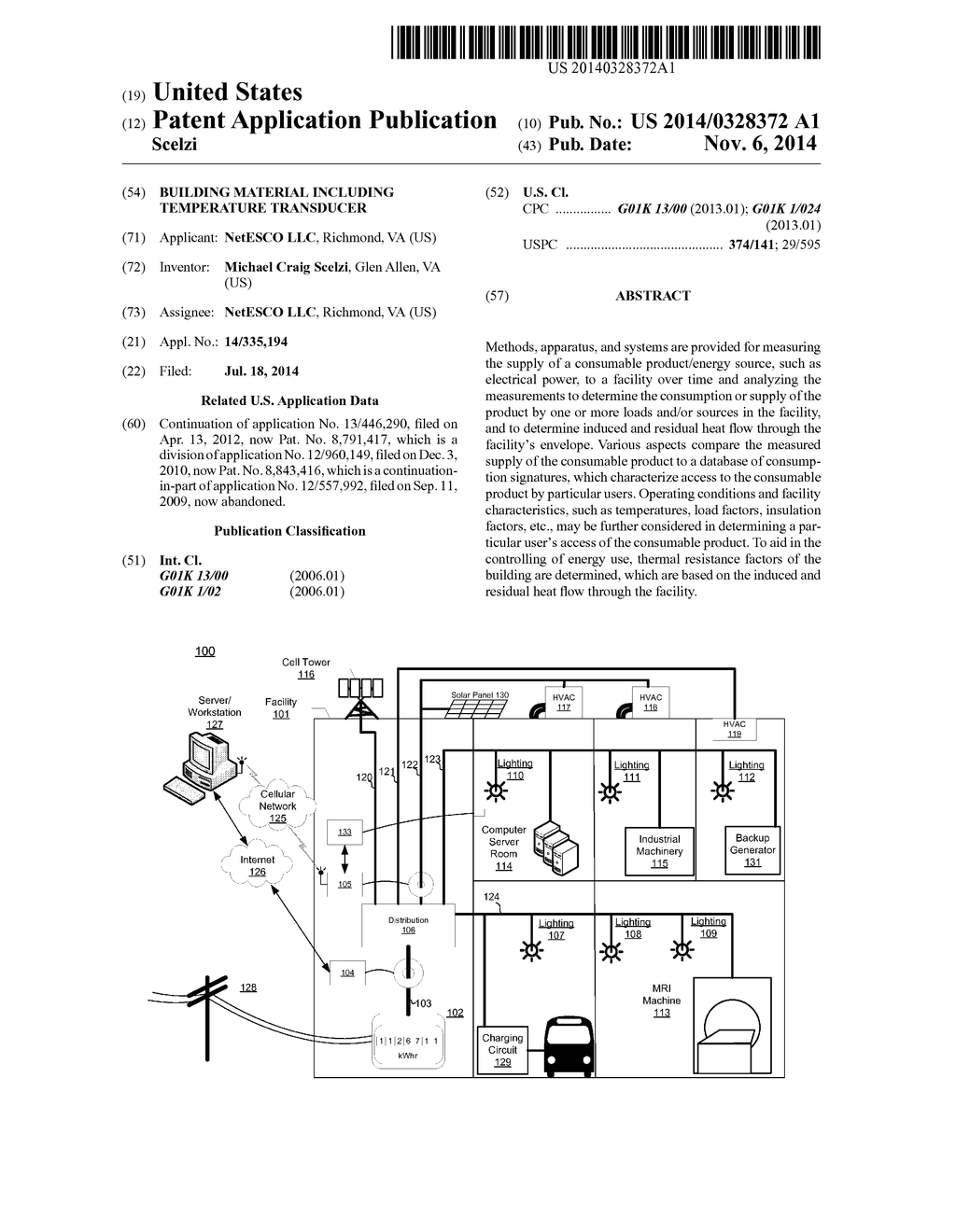 Building Material Including Temperature Transducer - diagram, schematic, and image 01