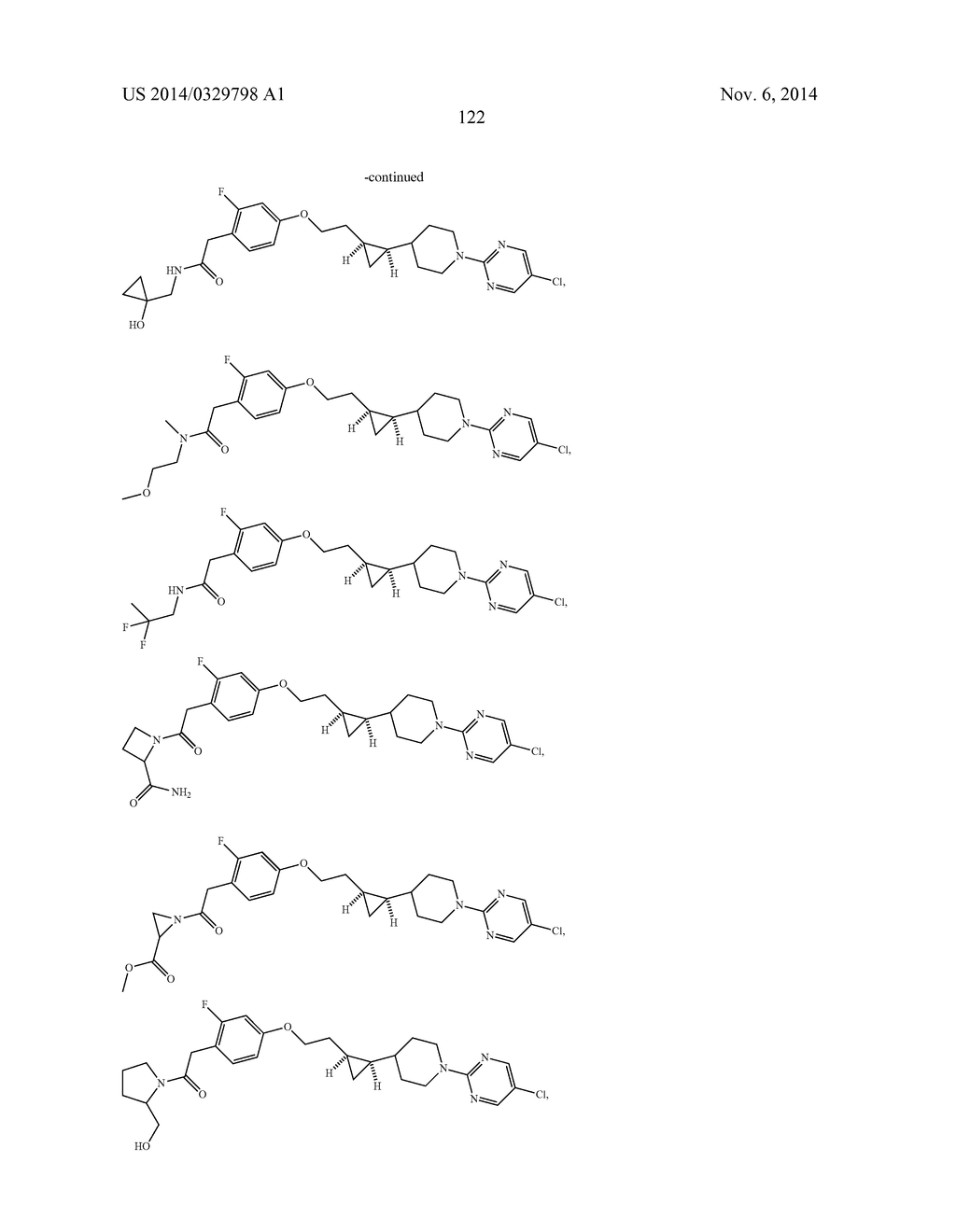 SUBSTITUTED CYCLOPROPYL COMPOUNDS USEFUL AS GPR119 AGONISTS - diagram, schematic, and image 123