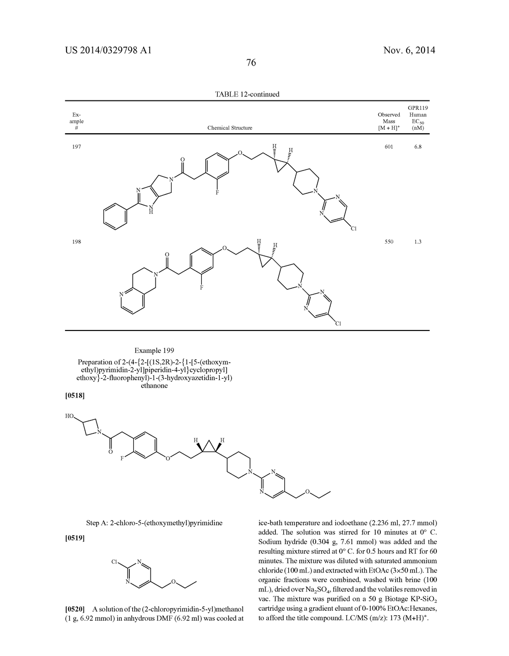 SUBSTITUTED CYCLOPROPYL COMPOUNDS USEFUL AS GPR119 AGONISTS - diagram, schematic, and image 77