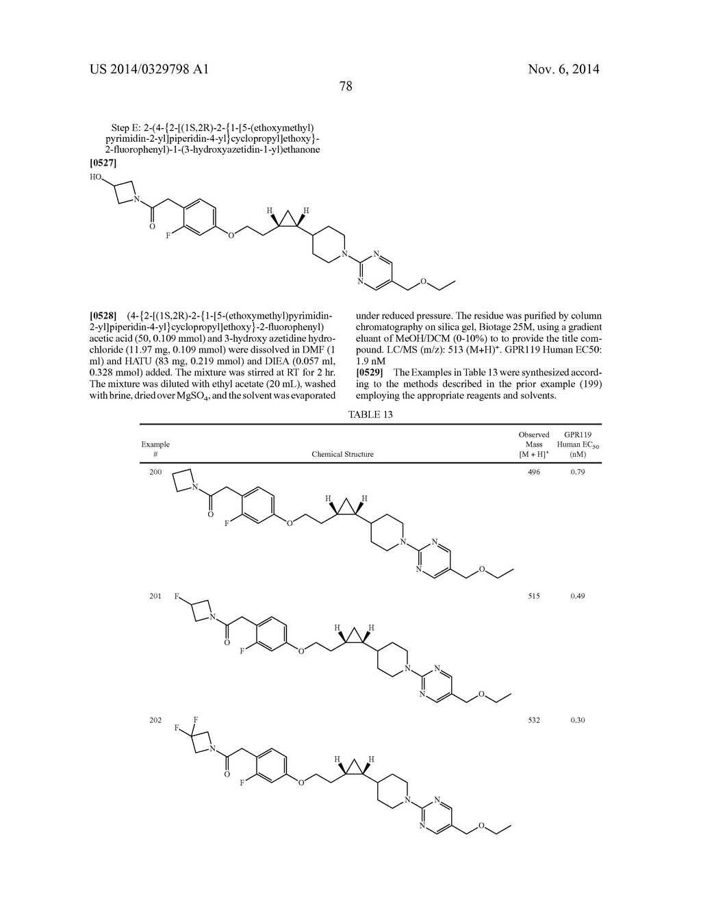 SUBSTITUTED CYCLOPROPYL COMPOUNDS USEFUL AS GPR119 AGONISTS - diagram, schematic, and image 79