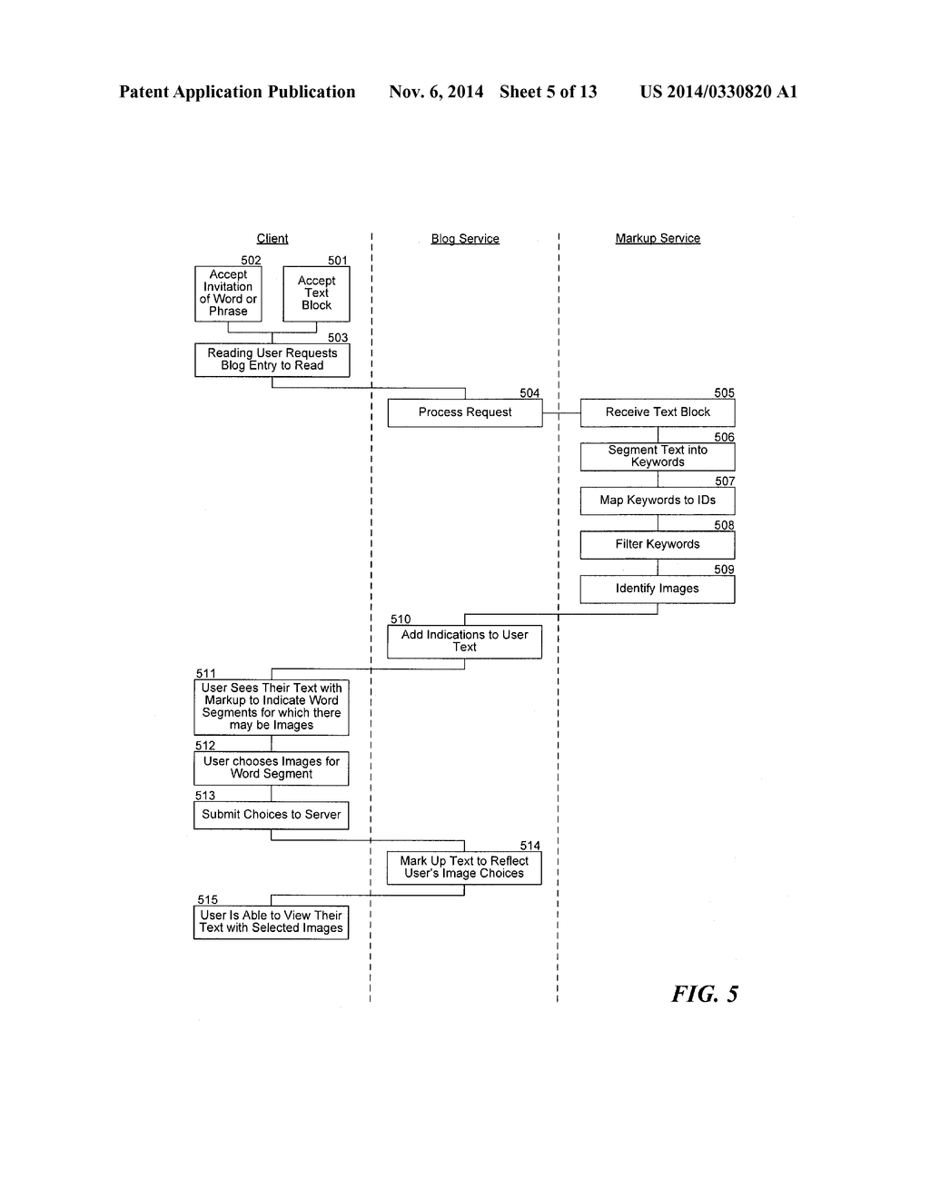 AUTOMATIC IDENTIFICATION OF DIGITAL CONTENT RELATED TO A BLOCK OF TEXT,     SUCH AS A BLOG ENTRY - diagram, schematic, and image 06