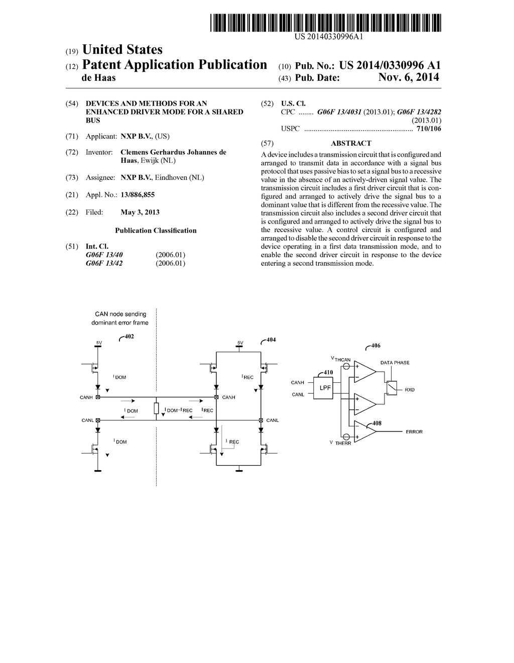 DEVICES AND METHODS FOR AN ENHANCED DRIVER MODE FOR A SHARED BUS - diagram, schematic, and image 01