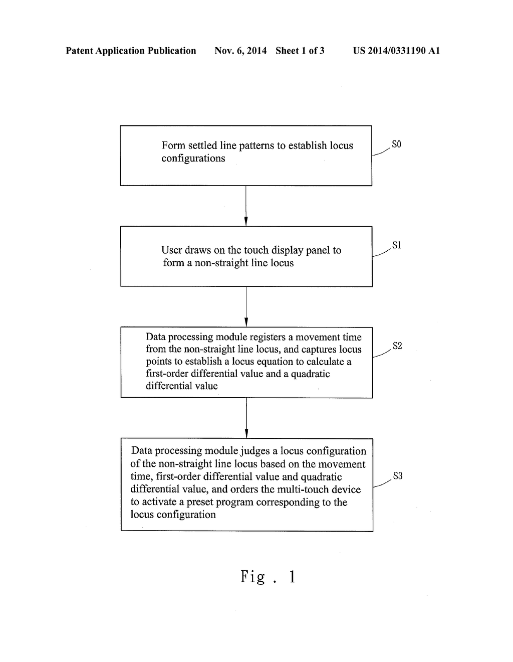 NON-STRAIGHT GESTURE RECOGNITION METHOD FOR TOUCH DEVICES - diagram, schematic, and image 02