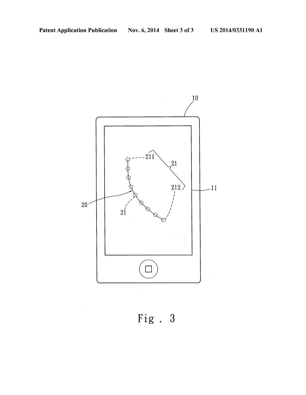 NON-STRAIGHT GESTURE RECOGNITION METHOD FOR TOUCH DEVICES - diagram, schematic, and image 04