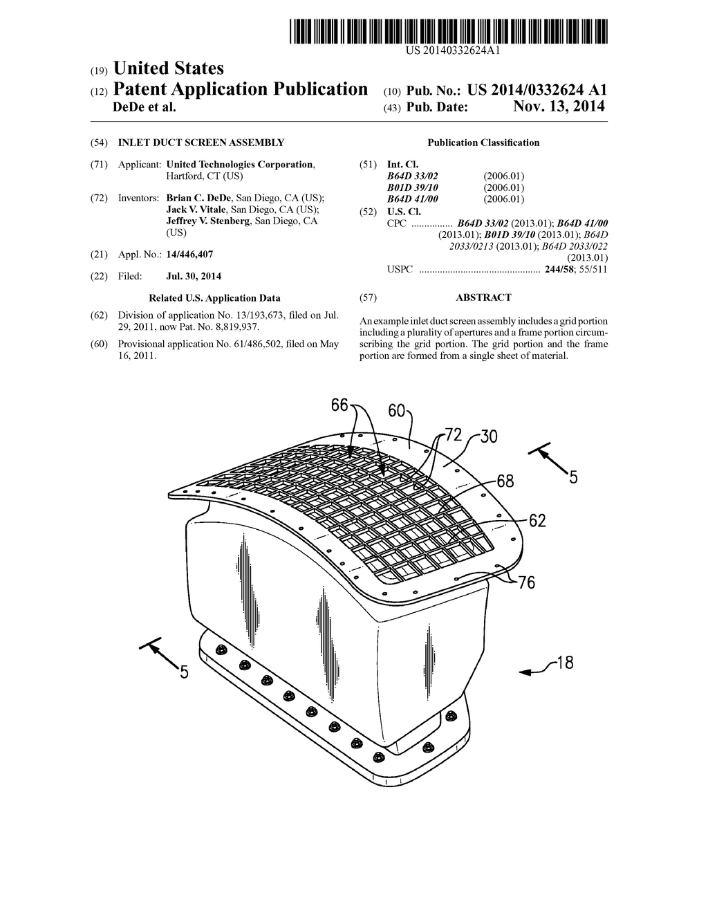 INLET DUCT SCREEN ASSEMBLY - diagram, schematic, and image 01