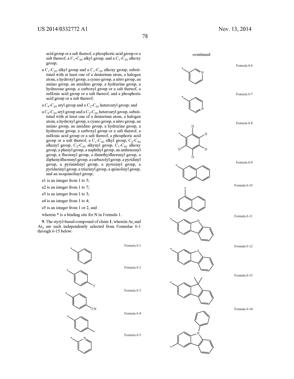 STYRL-BASED COMPOUND AND ORGANIC LIGHT EMITTING DIODE COMPRISING THE SAME - diagram, schematic, and image 80