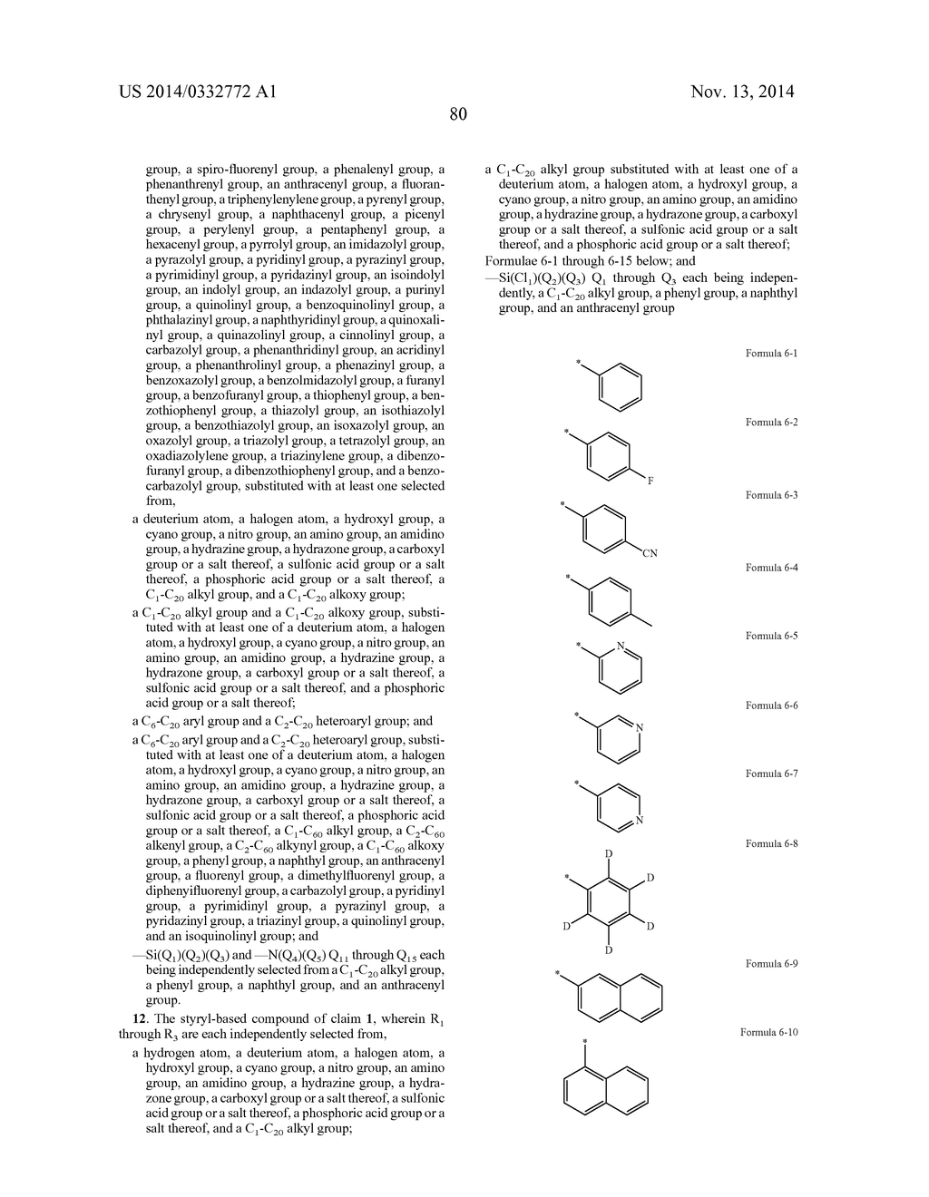 STYRL-BASED COMPOUND AND ORGANIC LIGHT EMITTING DIODE COMPRISING THE SAME - diagram, schematic, and image 82