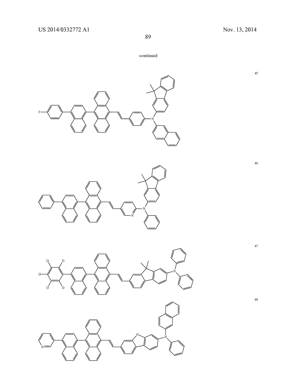 STYRL-BASED COMPOUND AND ORGANIC LIGHT EMITTING DIODE COMPRISING THE SAME - diagram, schematic, and image 91