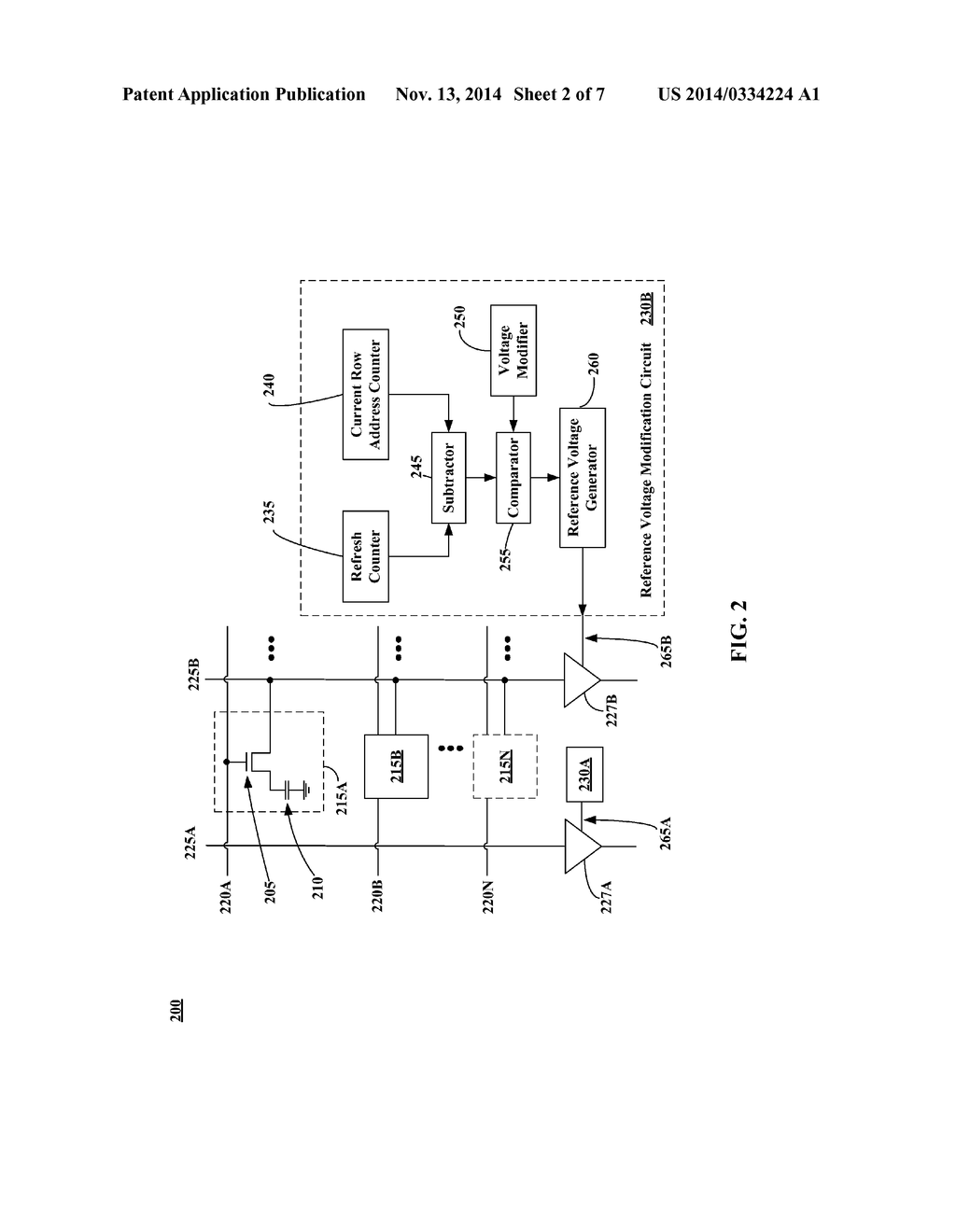 REFERENCE VOLTAGE MODIFICATION IN A MEMORY DEVICE - diagram, schematic, and image 03