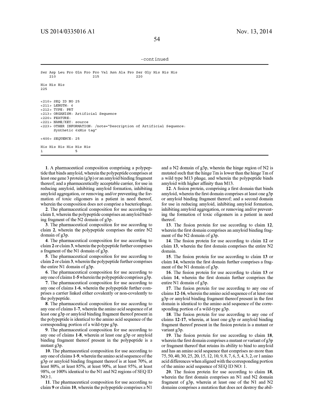 Bacteriophage Gene 3 Protein Compositions and Use as Amyloid Binding     Agents - diagram, schematic, and image 107