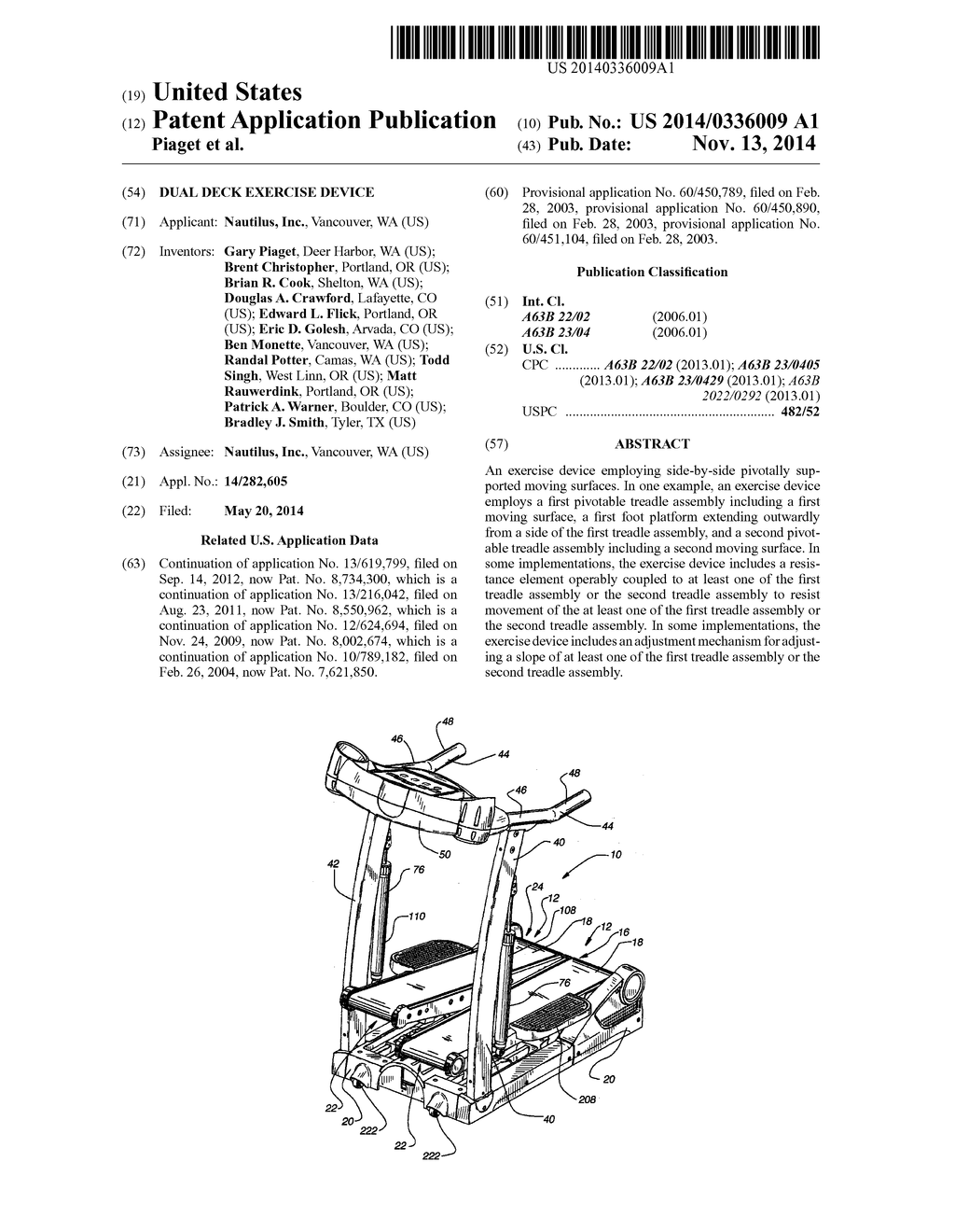 DUAL DECK EXERCISE DEVICE - diagram, schematic, and image 01