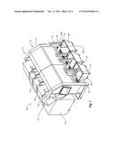 CONVERTING MACHINE WITH AN UPWARD OUTFEED GUIDE diagram and image