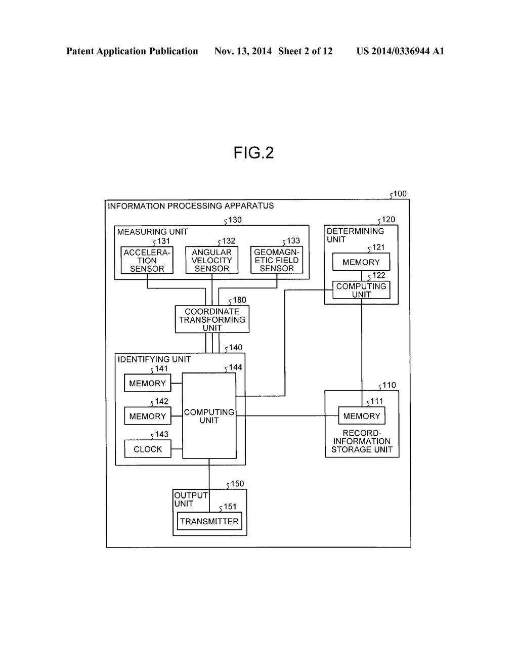 INFORMATION PROCESSING APPARATUS, MOTION IDENTIFYING METHOD, AND RECORDING     MEDIUM - diagram, schematic, and image 03