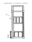 BUILDING STRUCTURE HAVING A ROOF THAT IS CONVERTIBLE BETWEEN OPEN AND     CLOSED CONFIGURATIONS diagram and image