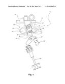 VALVE LIFT ADJUSTMENT ARRANGEMENT FOR A MECHANICALLY CONTROLLABLE VALVE     DRIVE ARRANGEMENT, AND METHOD FOR ALIGNING AN INTERMEDIATE LEVER     ARRANGEMENT diagram and image