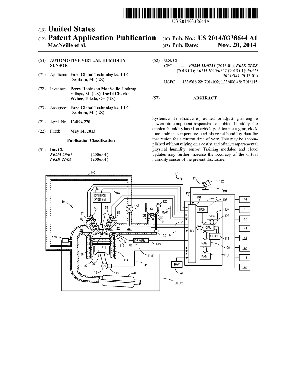 AUTOMOTIVE VIRTUAL HUMIDITY SENSOR - diagram, schematic, and image 01