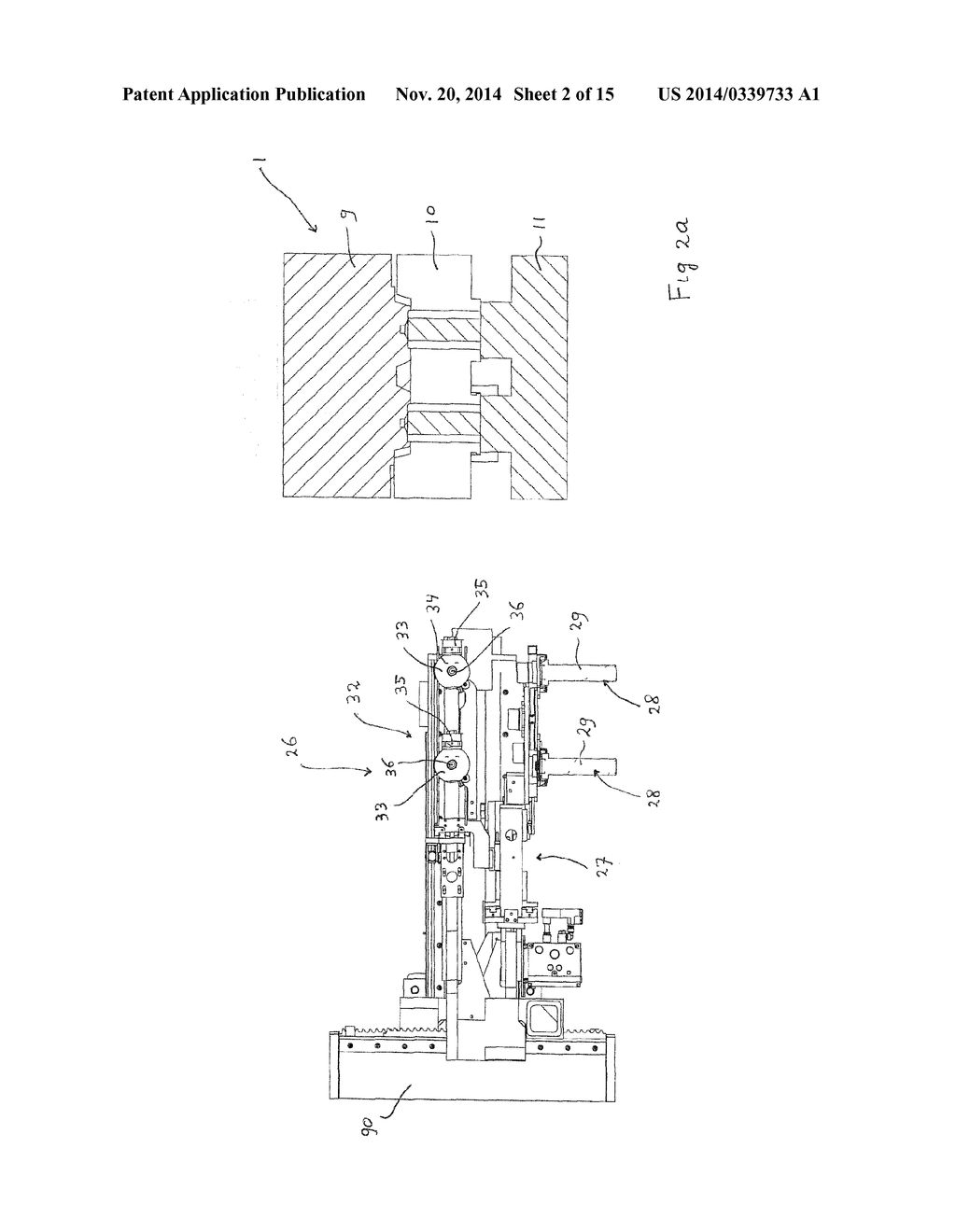 METHOD AND SYSTEM FOR PRODUCING AN INJECTION MOULDED PRODUCT AND A LABEL     TRANSFER DEVICE - diagram, schematic, and image 03