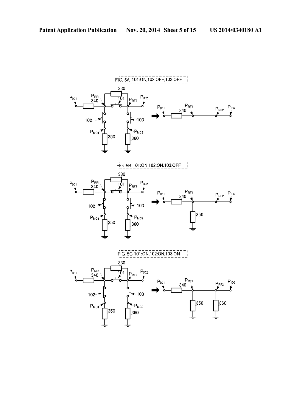 IMPEDANCE MATCHING SWITCH CIRCUIT, IMPEDANCE MATCHING SWITCH CIRCUIT     MODULE, AND IMPEDANCE MATCHING CIRCUIT MODULE - diagram, schematic, and image 06