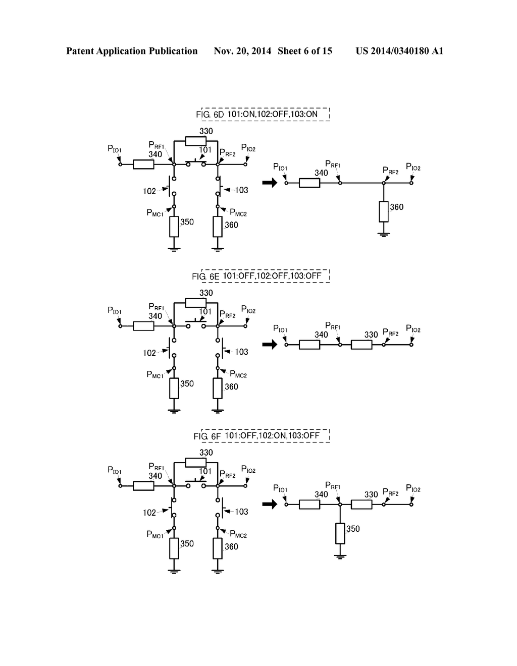 IMPEDANCE MATCHING SWITCH CIRCUIT, IMPEDANCE MATCHING SWITCH CIRCUIT     MODULE, AND IMPEDANCE MATCHING CIRCUIT MODULE - diagram, schematic, and image 07