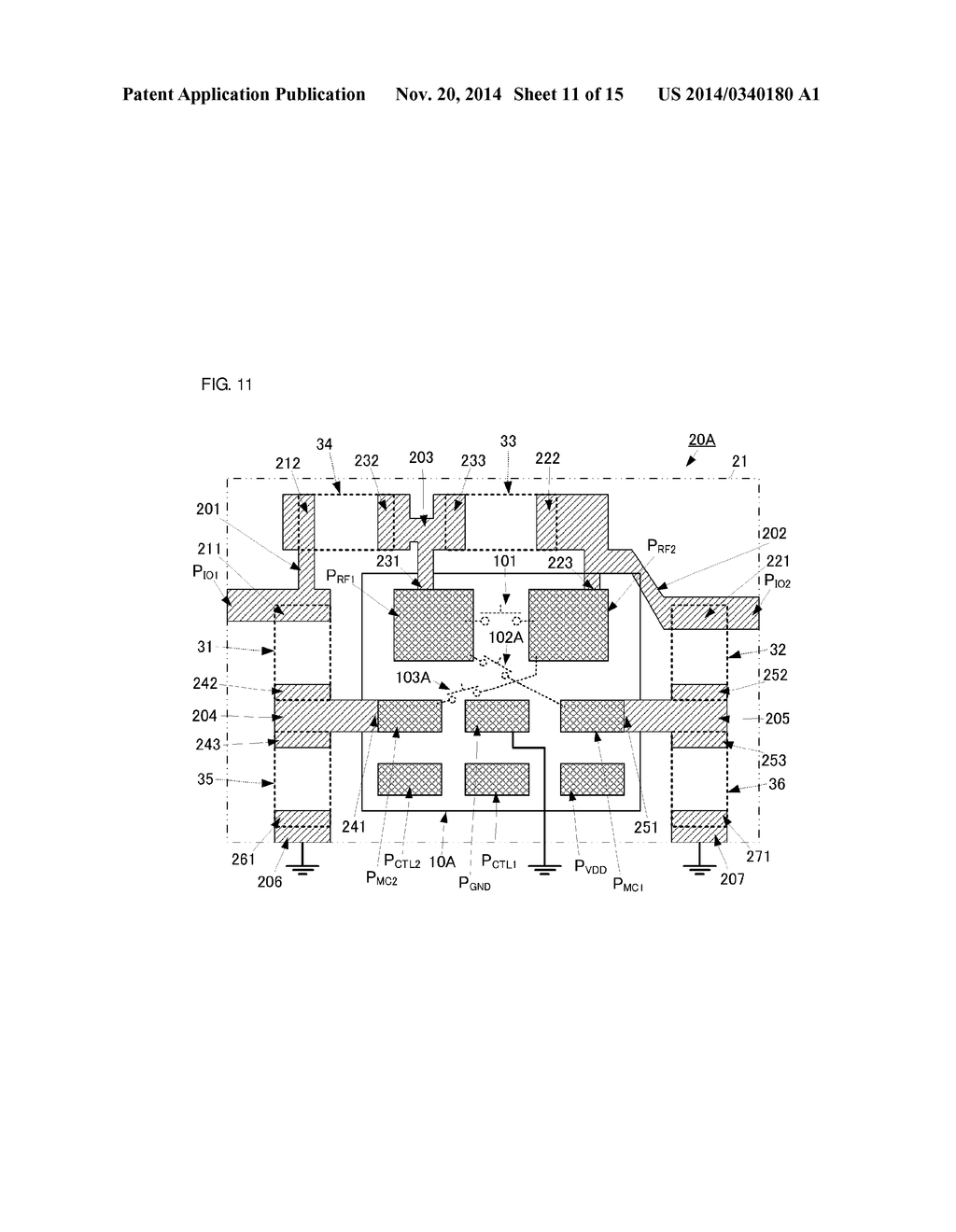 IMPEDANCE MATCHING SWITCH CIRCUIT, IMPEDANCE MATCHING SWITCH CIRCUIT     MODULE, AND IMPEDANCE MATCHING CIRCUIT MODULE - diagram, schematic, and image 12