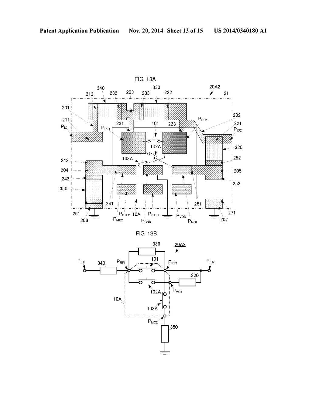 IMPEDANCE MATCHING SWITCH CIRCUIT, IMPEDANCE MATCHING SWITCH CIRCUIT     MODULE, AND IMPEDANCE MATCHING CIRCUIT MODULE - diagram, schematic, and image 14