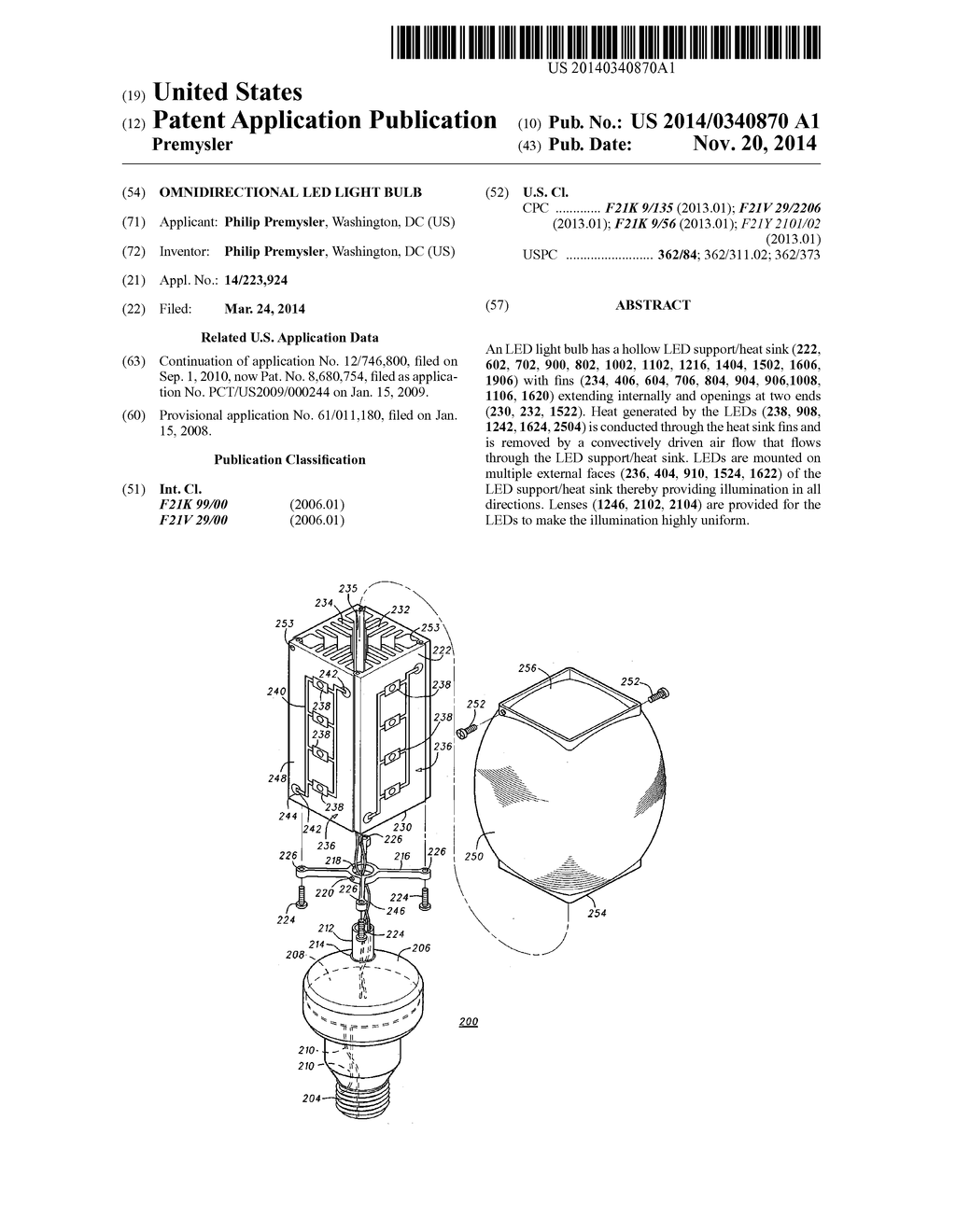 OMNIDIRECTIONAL LED LIGHT BULB - diagram, schematic, and image 01