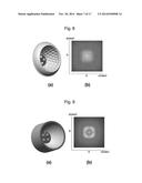 REFLECTOR HAVING REFLECTION PATTERN FOR COMPENSATING FOR LIGHTING     CHARACTERISTIC OF LED PACKAGE AND LED LAMP INCLUDING THE SAME diagram and image