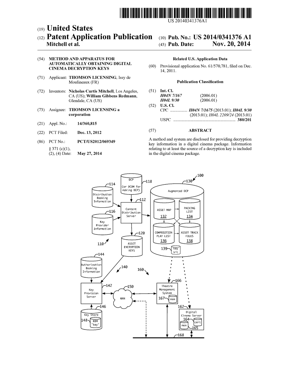 METHOD AND APPARATUS FOR AUTOMATICALLY OBTAINING DIGITAL CINEMA DECRYPTION     KEYS - diagram, schematic, and image 01