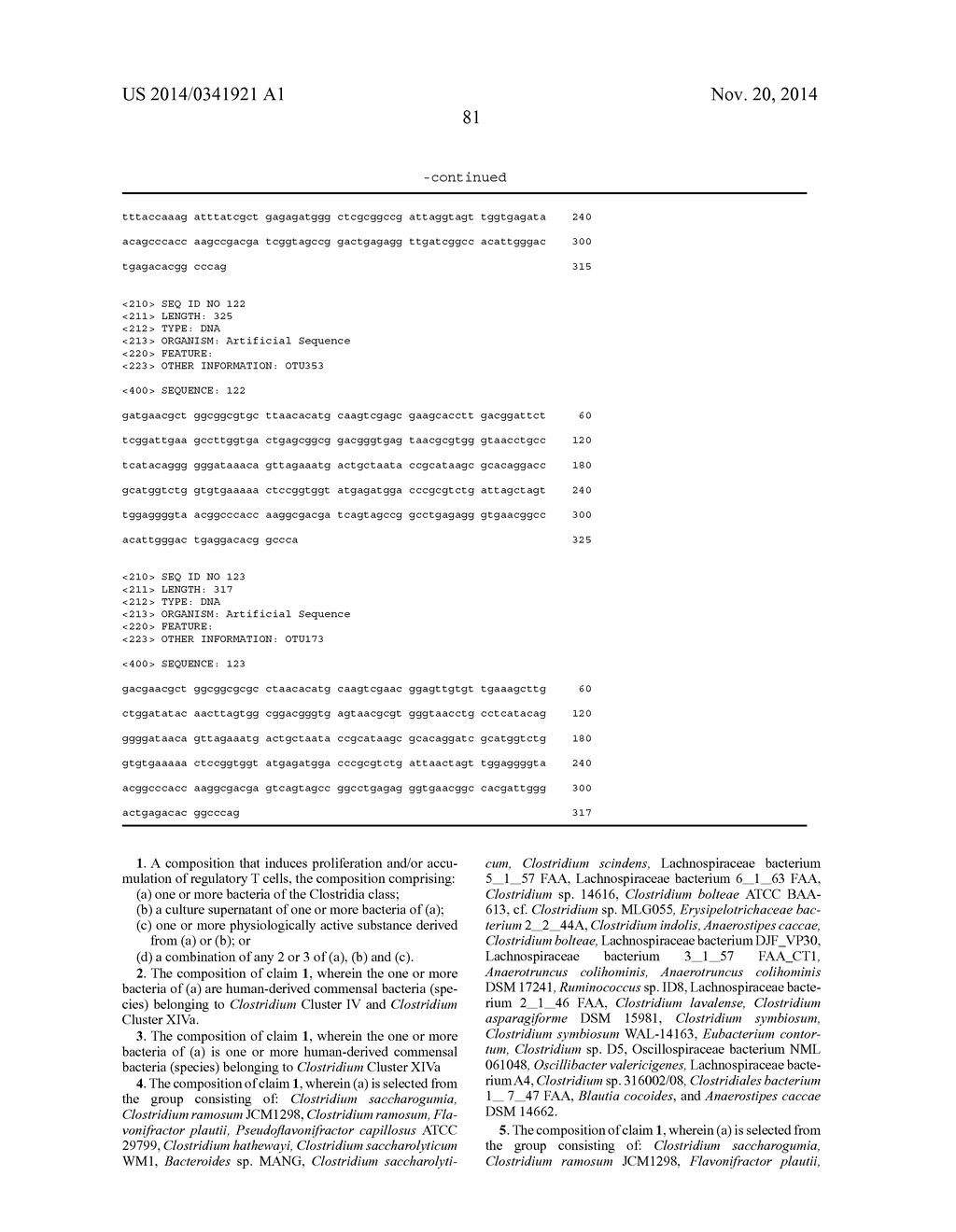 HUMAN-DERIVED BACTERIA THAT INDUCE PROLIFERATION OR ACCUMULATION OF     REGULATORY T CELLS - diagram, schematic, and image 105