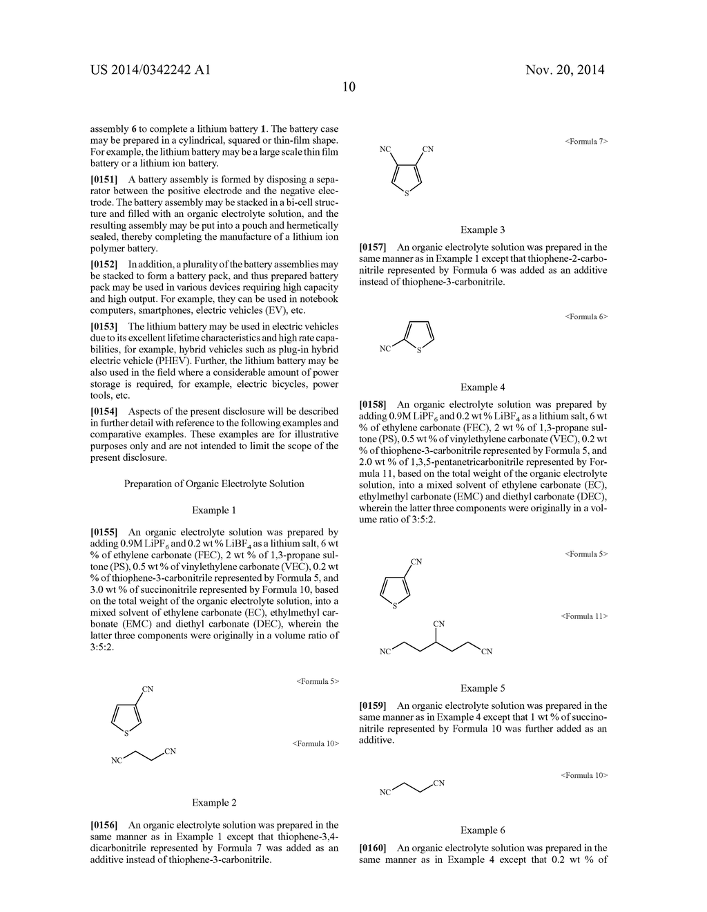 ORGANIC ELECTROLYTE SOLUTION AND LITHIUM BATTERY COMPRISING THE SAME - diagram, schematic, and image 16