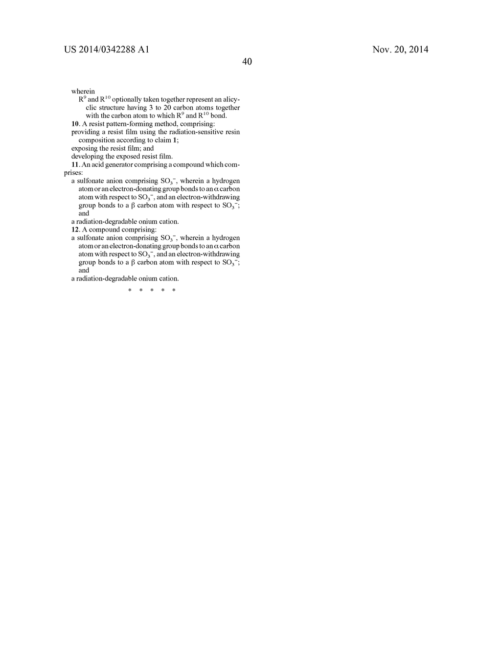 RADIATION-SENSITIVE RESIN COMPOSITION, RESIST PATTERN-FORMING METHOD, ACID     GENERATOR AND COMPOUND - diagram, schematic, and image 41