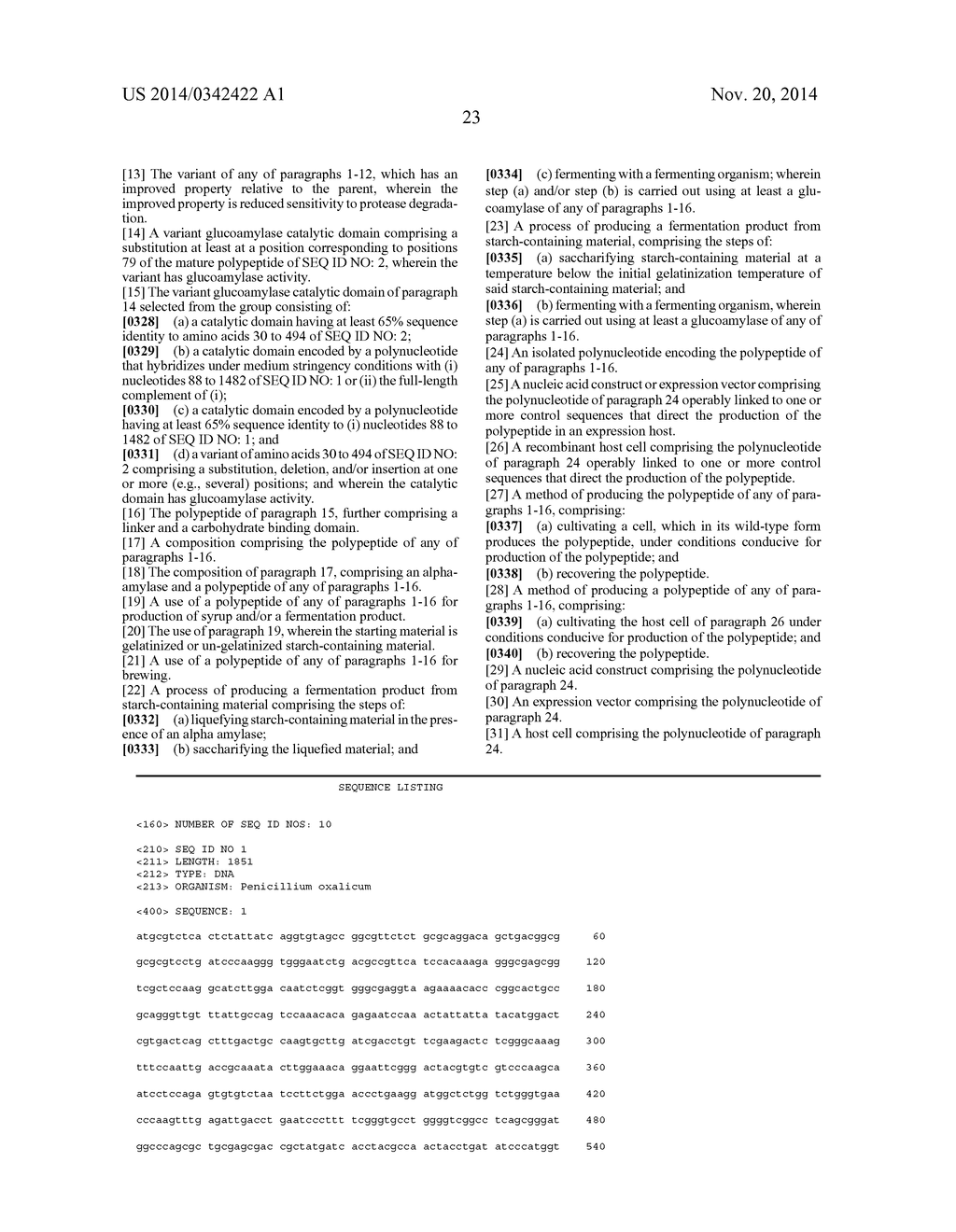 GLUCOAMYLASE VARIANTS AND POLYNUCLEOTIDES ENCODING SAME - diagram, schematic, and image 24