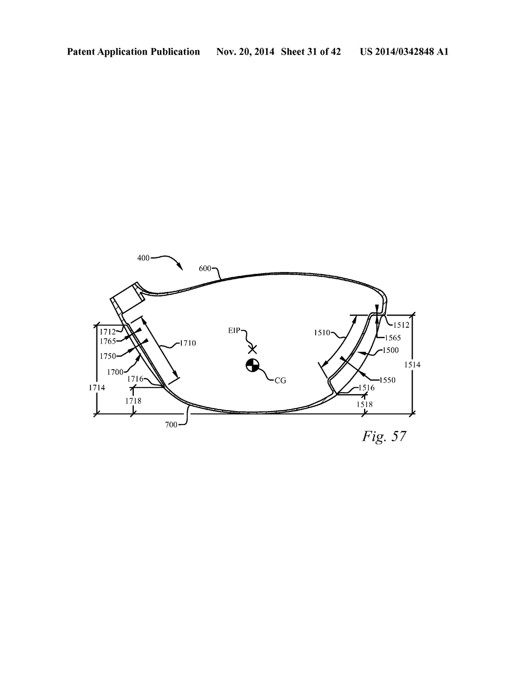 GOLF CLUB HEAD HAVING A STRESS REDUCING FEATURE - diagram, schematic, and image 32