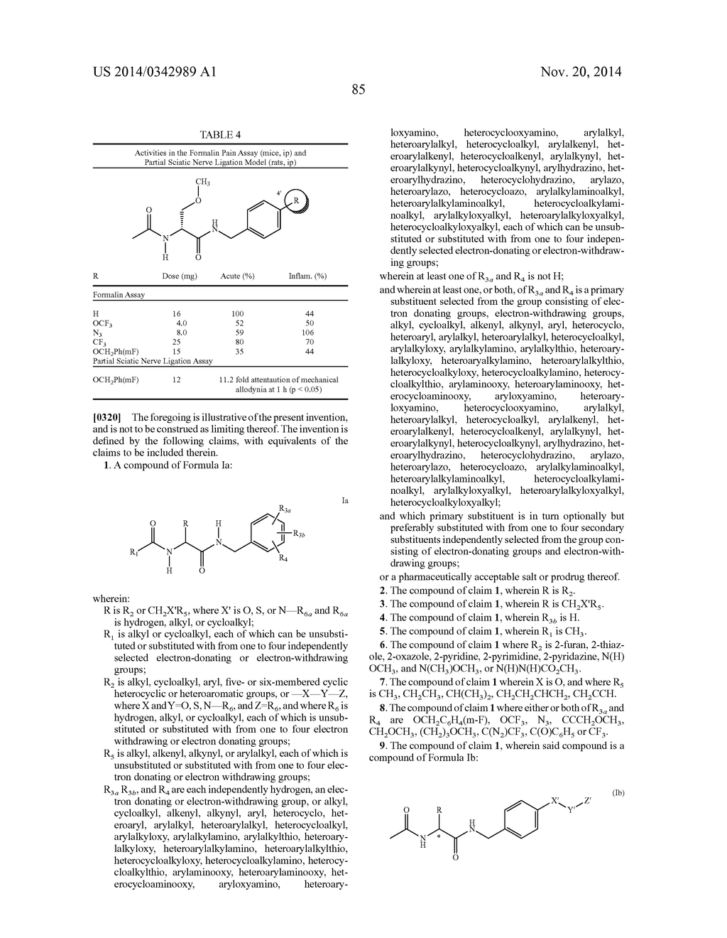 Novel N-Benzylamide Substituted Derivatives of 2-(Acylamido)acetic Acid     and 2-(Acylamido)propionic Acids: Potent Neurological Agents - diagram, schematic, and image 86